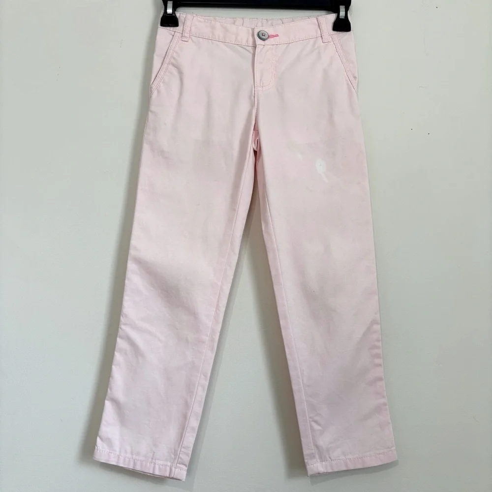 Carter's little girls light pink cotton straight leg causal pants 6X
